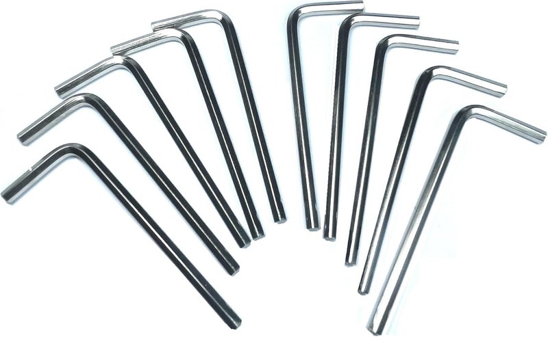 ZDingTech 10pcs 1/8 Allen Wrench sets,1/8" Hex Key Wrench set,allen key Door Key L Shaped hex wrench set with Long Arm. - Image 5